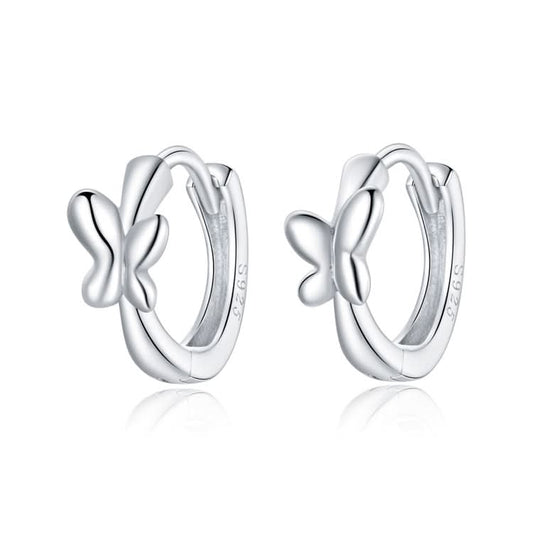 S925 Sterling Silver Simple Butterflies Women Earrings Reluova