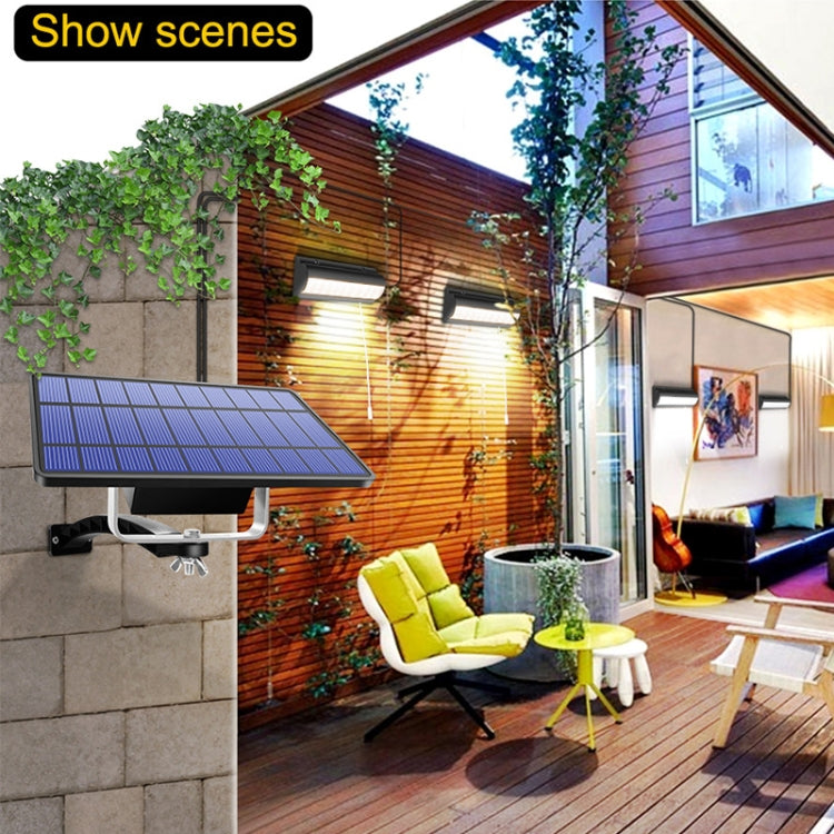 Pull-Switch 2 in 1 Solar Light 60-LEDs Landscape Courtyard Wall Lamp