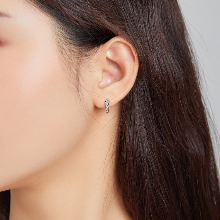 S925 Sterling Silver Smart Snake Ear Studs Women Earrings