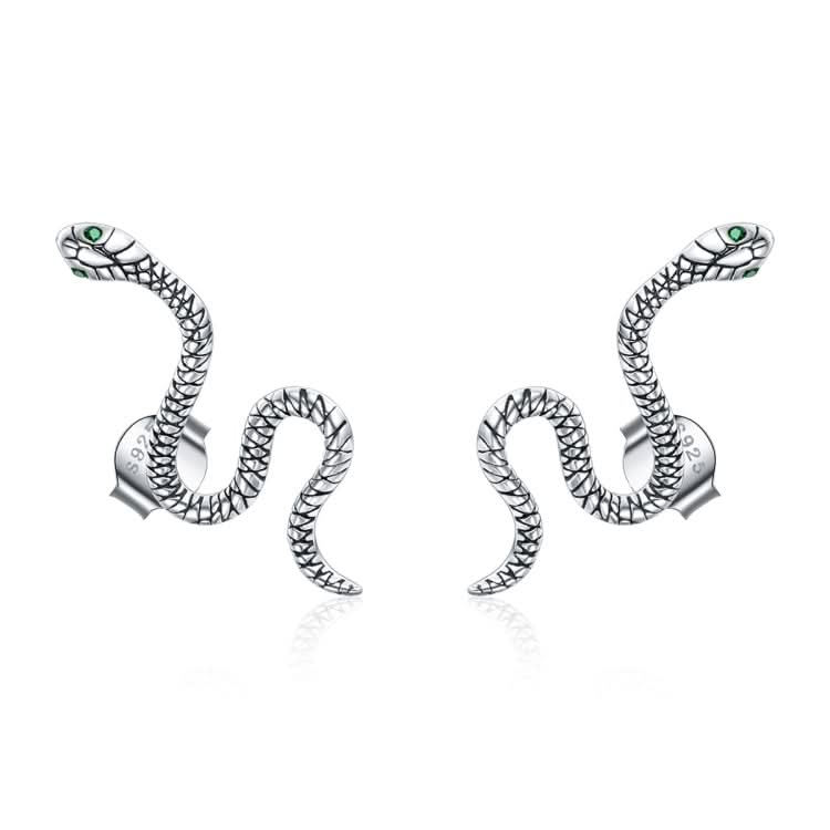 S925 Sterling Silver Smart Snake Ear Studs Women Earrings Reluova