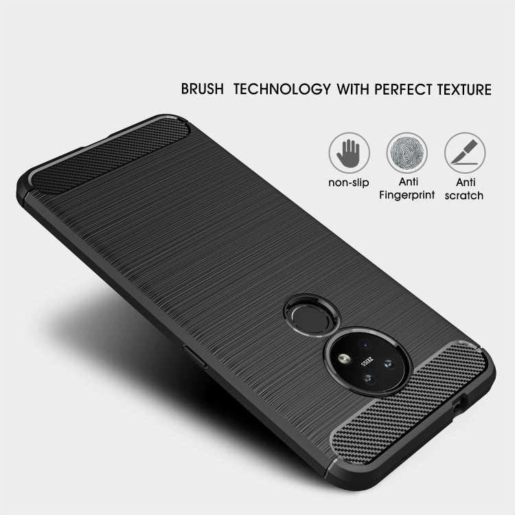 Brushed Texture Carbon Fiber TPU Protective Case