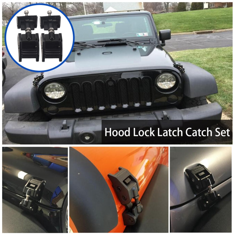 A5314 Car Hood Lock Kit for Jeep Wrangler JK Unlimited 2007-2017