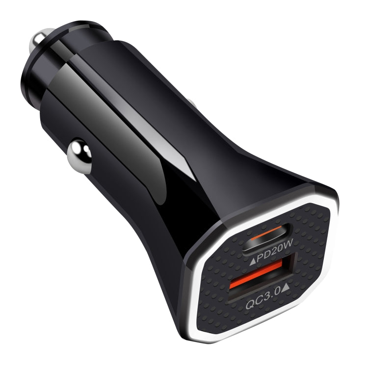 YSY-316PD20W QC3.0 USB + PD 20W USB-C / Type-C Polygon Dual Ports Fast Charging Car Charger