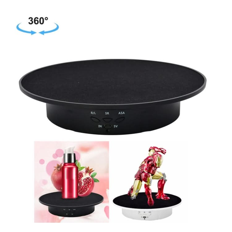 20cm USB Electric Rotating Turntable Display Stand Video Shooting Props Turntable for Photography, Load: 8kg-Reluova