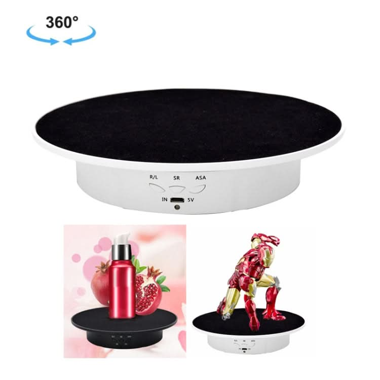 20cm USB Electric Rotating Turntable Display Stand Video Shooting Props Turntable for Photography, Load: 8kg-Reluova