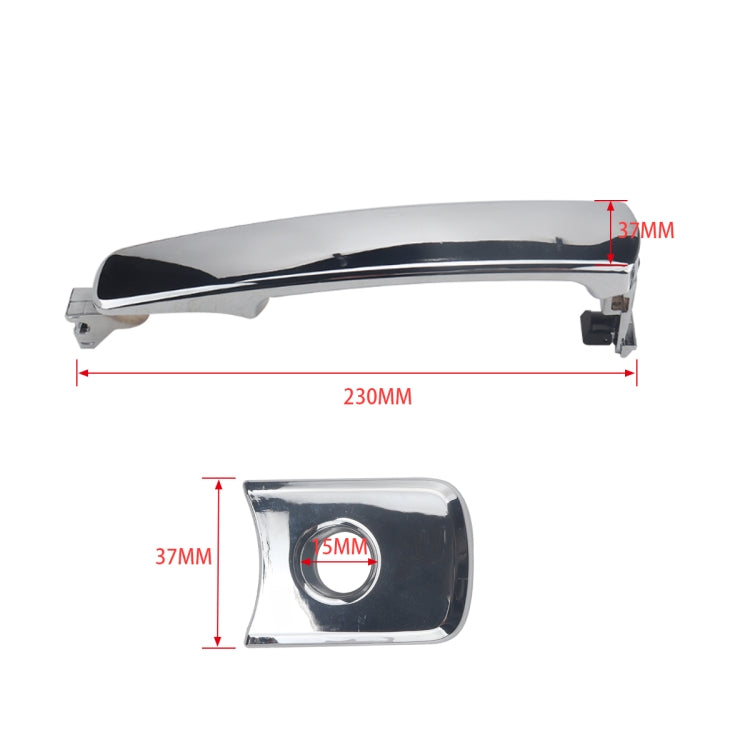 2 PCS A5850 Car Outside Door Handle 80640-CA000/12 for Nissan-Reluova