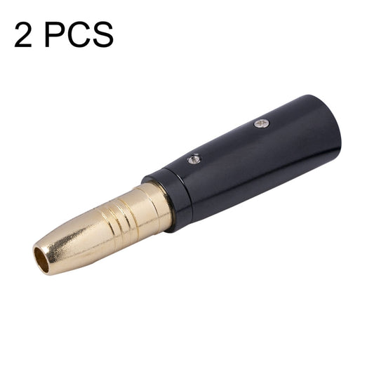 2 PCS LZ1164G Gilded 6.35mm Female to XRL Male Audio Adapter Microphone Stereo Speaker Connector-Reluova