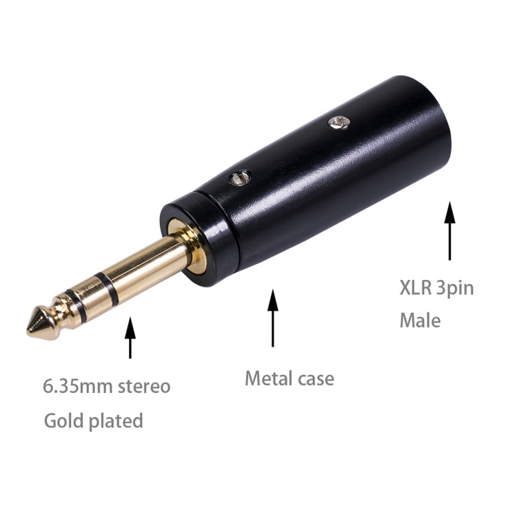 LZ1166G 6.35mm Stereo Male to XRL Male Audio Adapter Microphone Stereo Speaker Connector My Store