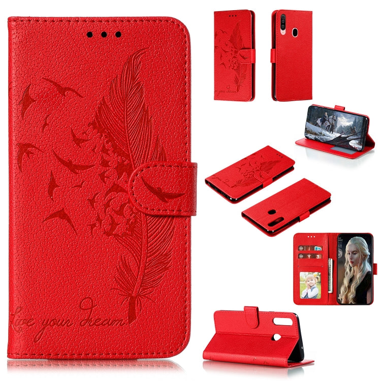 Feather Pattern Litchi Texture Horizontal Flip Leather Case with Holder & Wallet & Card Slots, Series 1 My Store