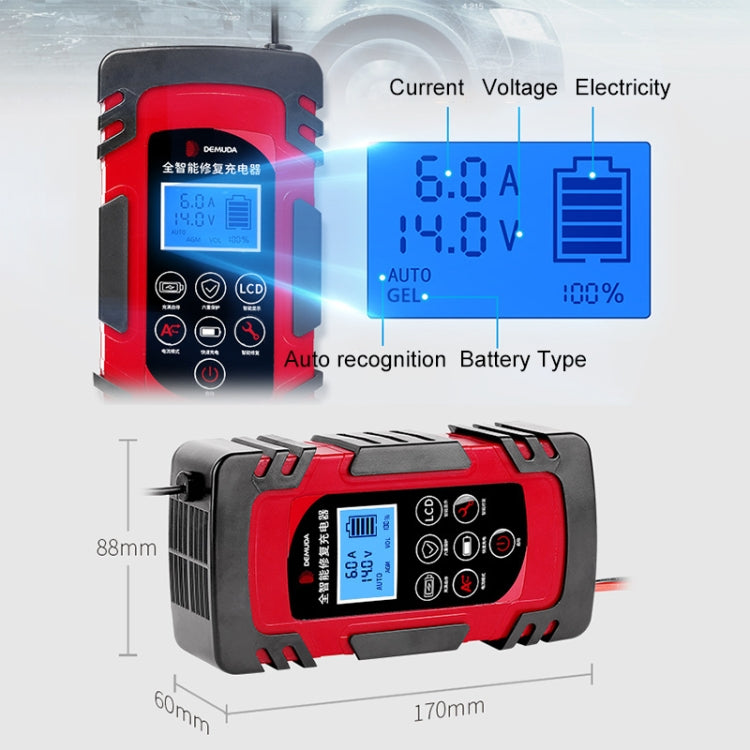 DEMUDA DC-80 Car Battery Charger 12V/24V Intelligent Pulse Repair Type Lead-acid Battery ÎҵÄÉ̵ê