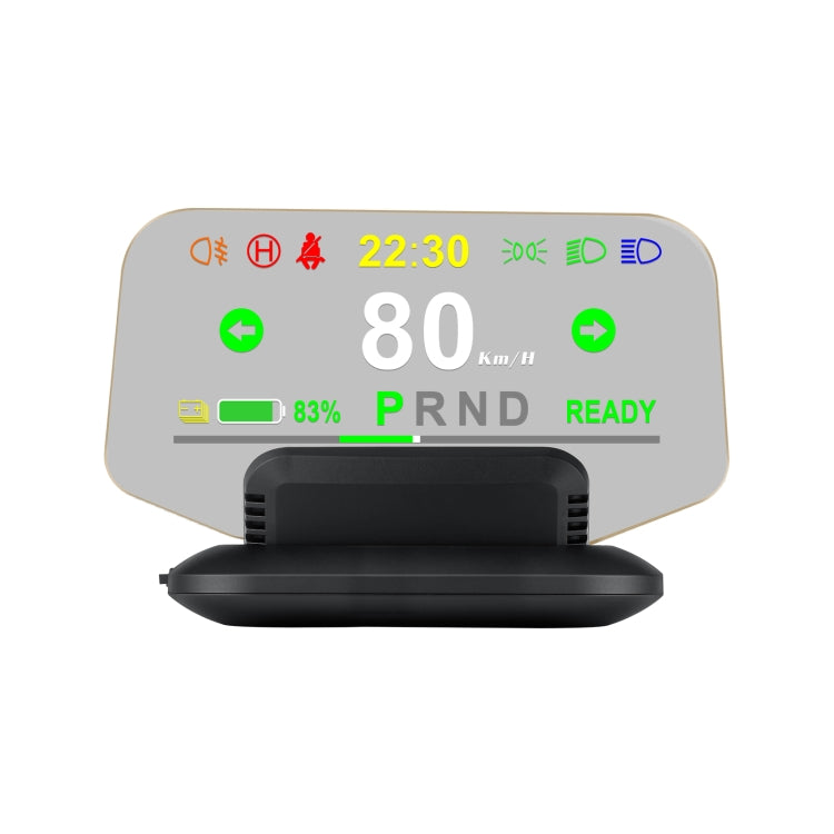 T1 5.1 inch Car HUD Head-up Display Overspeed Alarm / Remaining Battery Percentage Display for Tesla Model 3 / Y