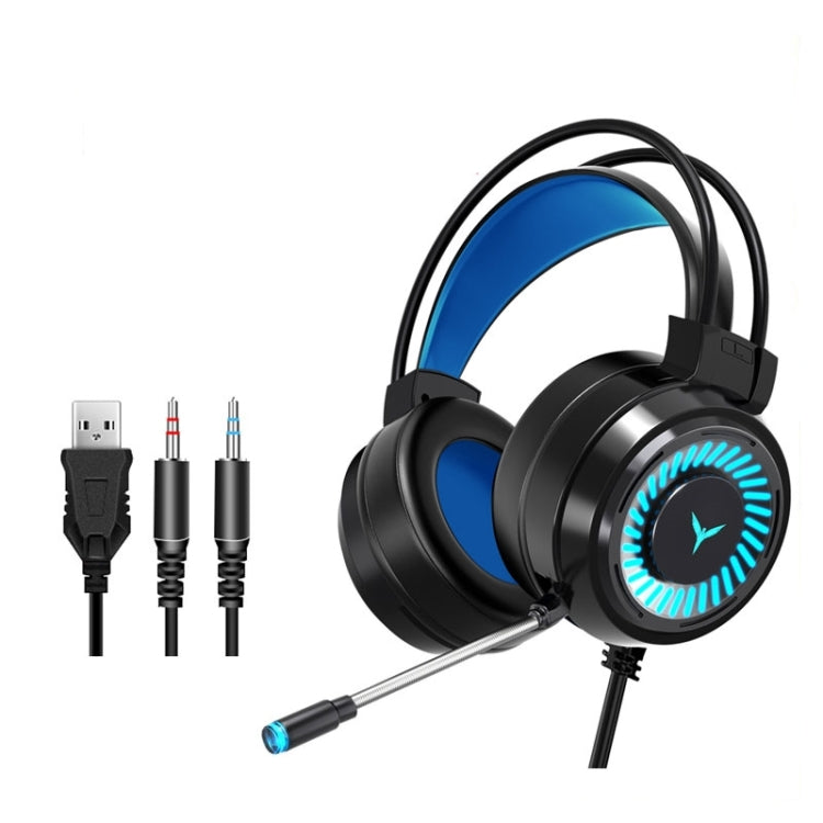 2 PCS G58 Head-Mounted Gaming Wired Headset with Microphone, Cable Length: about 2m-Reluova