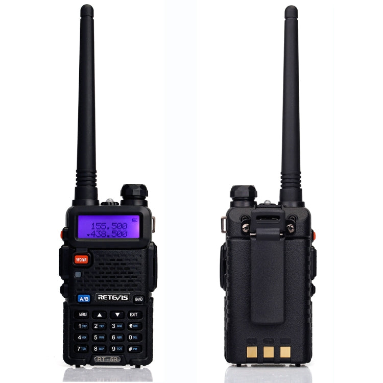 RETEVIS RT-5R 400-520MHz + 136-174MHz 128CHS USB Two-segment Handheld Walkie Talkie