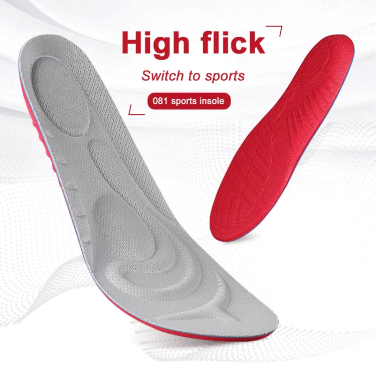 081 Soft Breathable Shockproof Massage Sports Full Insole Shoe-pad