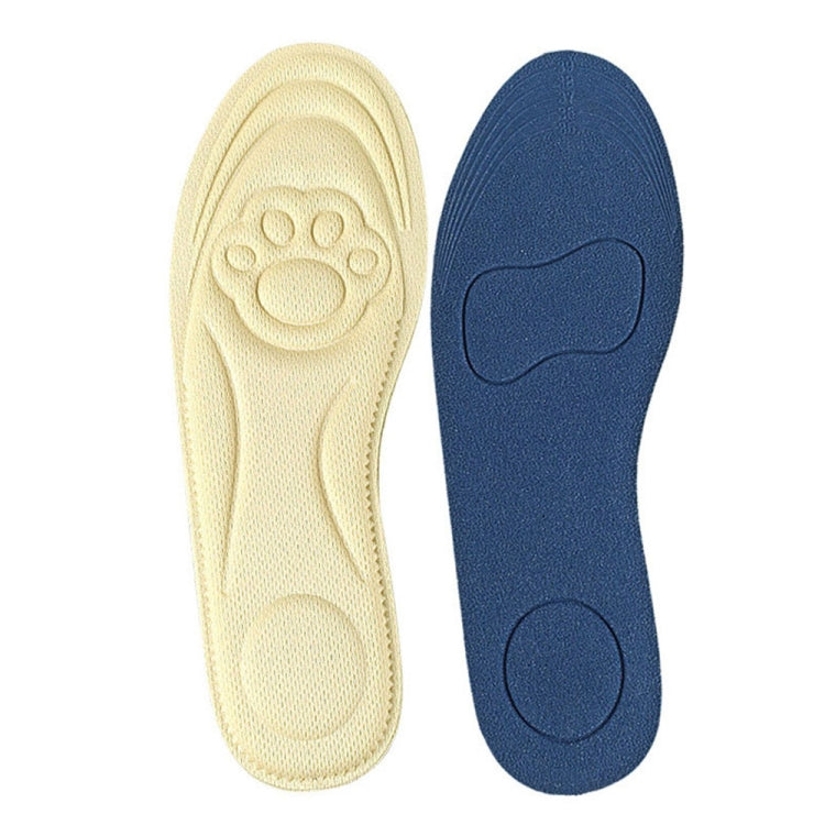 082 Soft Breathable Shockproof Massage Cat Paw Sports Full Insole Shoe-pad, Size: 225-250mm