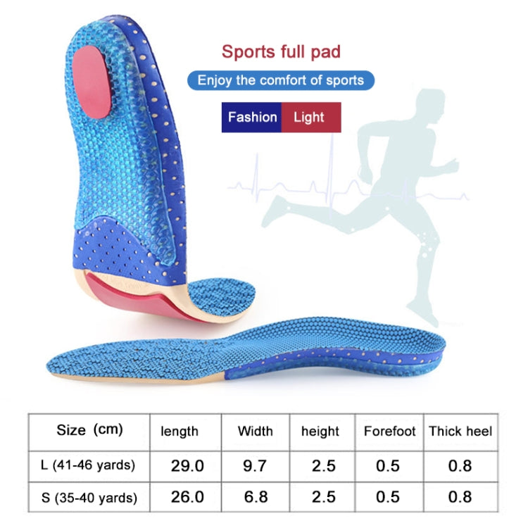 1 Pair 641 Casual Non-slip Shockproof Breathable Arch Of Foot Sports Insole Shoe-pad