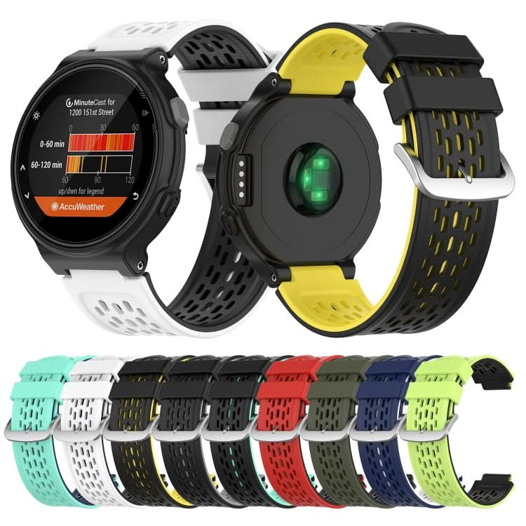 For Garmin Approach S2 / S4 Two-color Silicone Replacement Strap Watchband