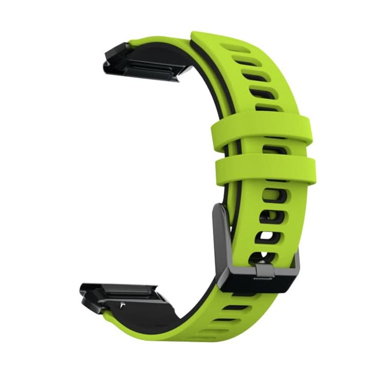 For Garmin Fenix 6X Two-color Silicone Quick Release Replacement Strap Watchband