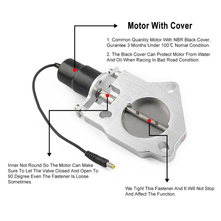 Universal Car Stainless Steel Racing Electric Exhaust Cutout Valves Control Motor ÎҵÄÉ̵ê