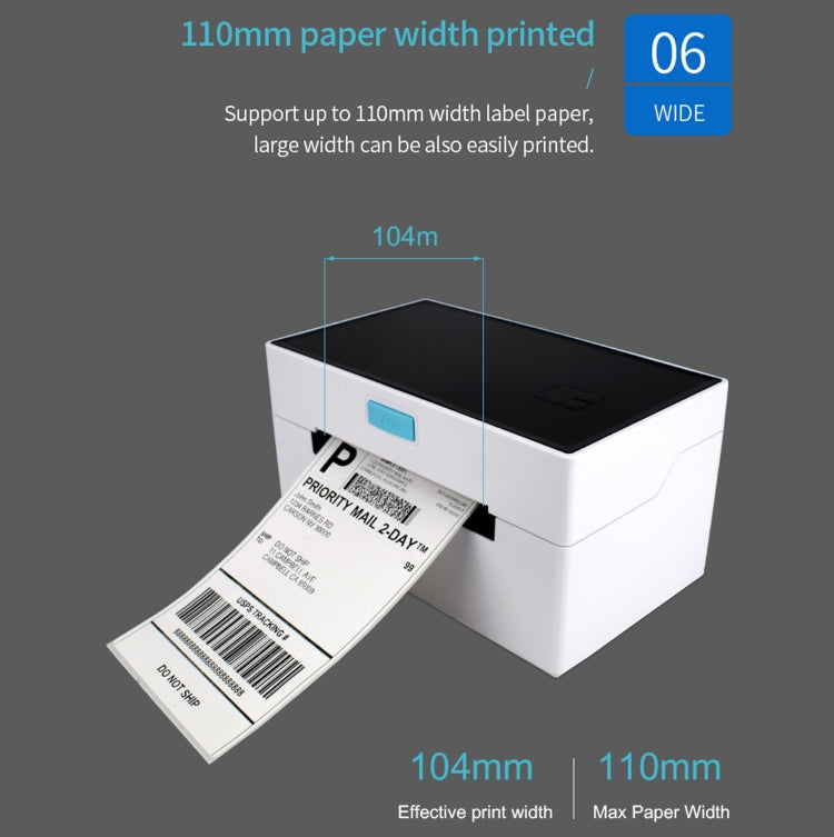 POS-9220 100x150mm Thermal Express Bill Self-adhesive Label Printer, USB with Holder Version,