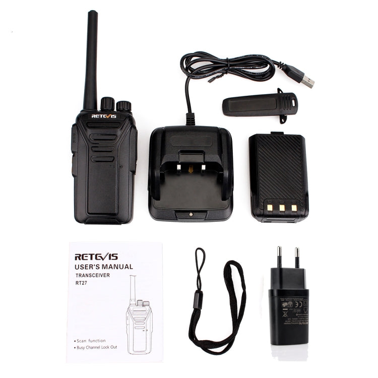 RETEVIS RT27 0.5W EU Frequency 446MHz 16CHS FRS Two Way Radio Handheld Walkie Talkie, EU Plug Reluova