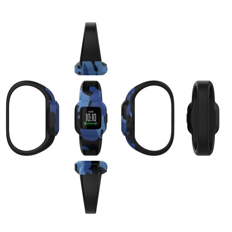 For Garmin Vivofit JR3 No Buckle Silicone Printing Replacement Watchband