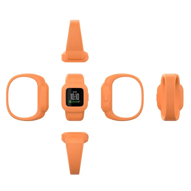 For Garmin Vivofit JR3 No Buckle Silicone Pure Color Replacement Watchband