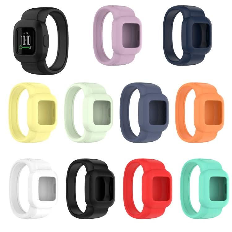 For Garmin Vivofit JR3 No Buckle Silicone Pure Color Replacement Watchband