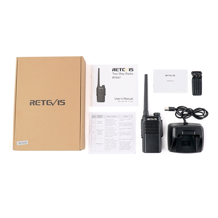 RETEVIS RT47 16CHS IP67 Waterproof FRS Two Way Radio Handheld Walkie Talkie, US Plug Reluova