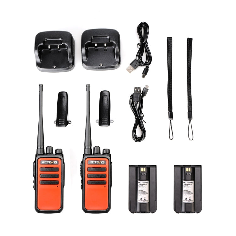 1 Pair RETEVIS RT66 16CHS FRS License-free Two Way Radio Handheld Walkie Talkie, US Plug