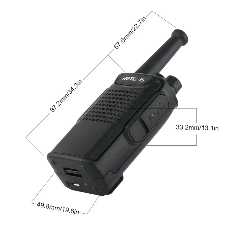 RETEVIS RT67 0.5W PMR446 16CHS Two Way Radio Mini Handheld Walkie Talkie, EU Plug Reluova