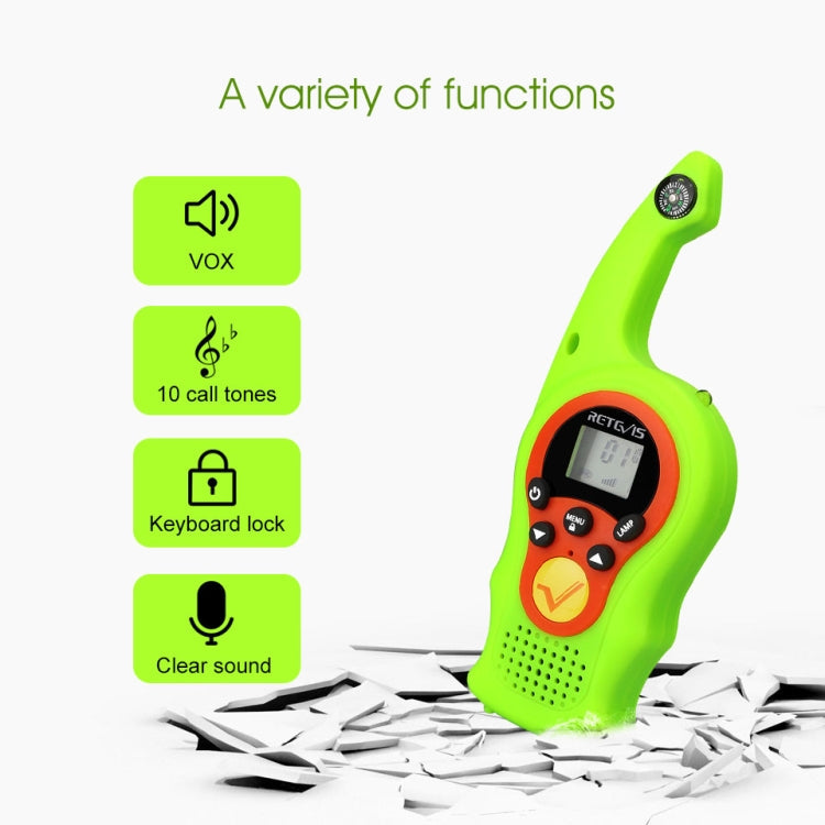 1 Pair RETEVIS RT75 0.5W US Frequency 22CHS FRS License-free Children Handheld Walkie Talkie