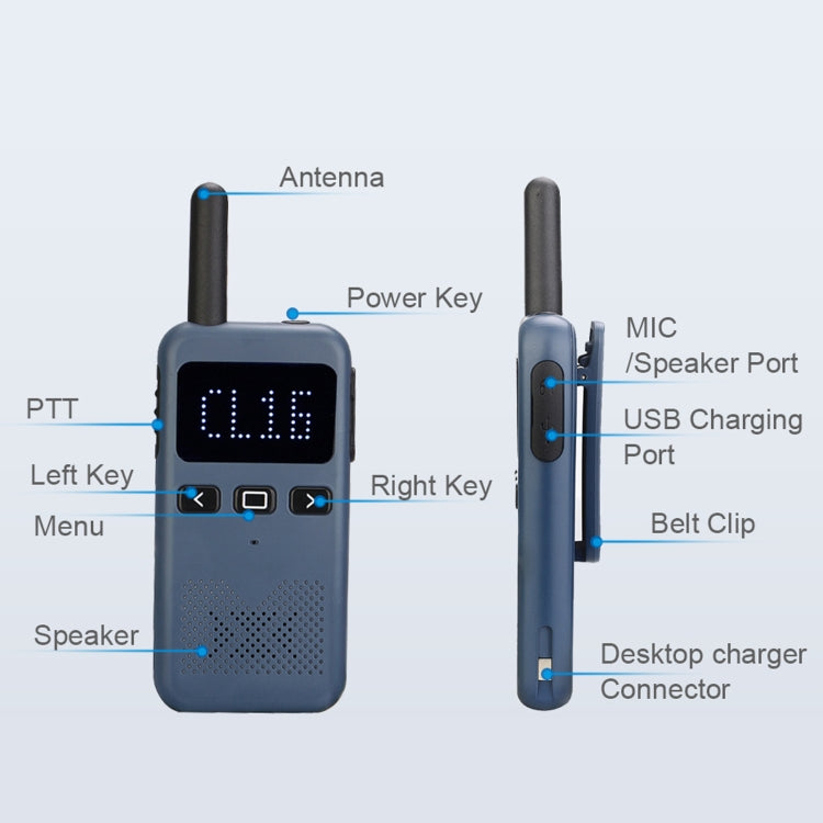 RETEVIS RB19 462.5500-467.7125MHz 22CHS FRS License-free Two Way Radio Handheld Walkie Talkie, US Plug Reluova