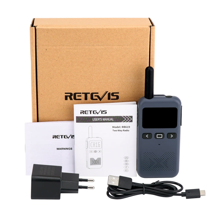 RETEVIS RB619 PMR446 16CHS License-free Two Way Radio Handheld Walkie Talkie, EU Plug Reluova