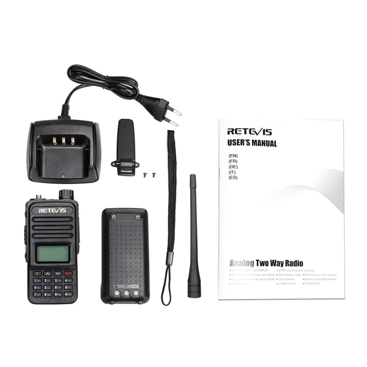 RETEVIS RT85 EU Frequency 136.000-174.000MHz+400.000-470.000MHz 200CHS Dual Band Digital Two Way Radio Handheld Walkie Talkie