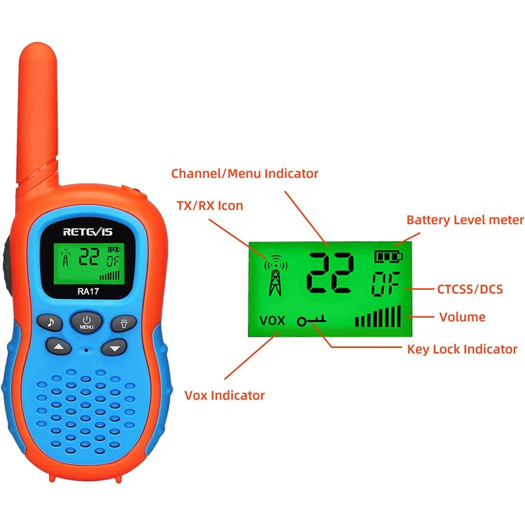 3 PCS / Set RETEVIS RA17 0.5W US Frequency 22CHS License-free Children Handheld Walkie Talkie My Store