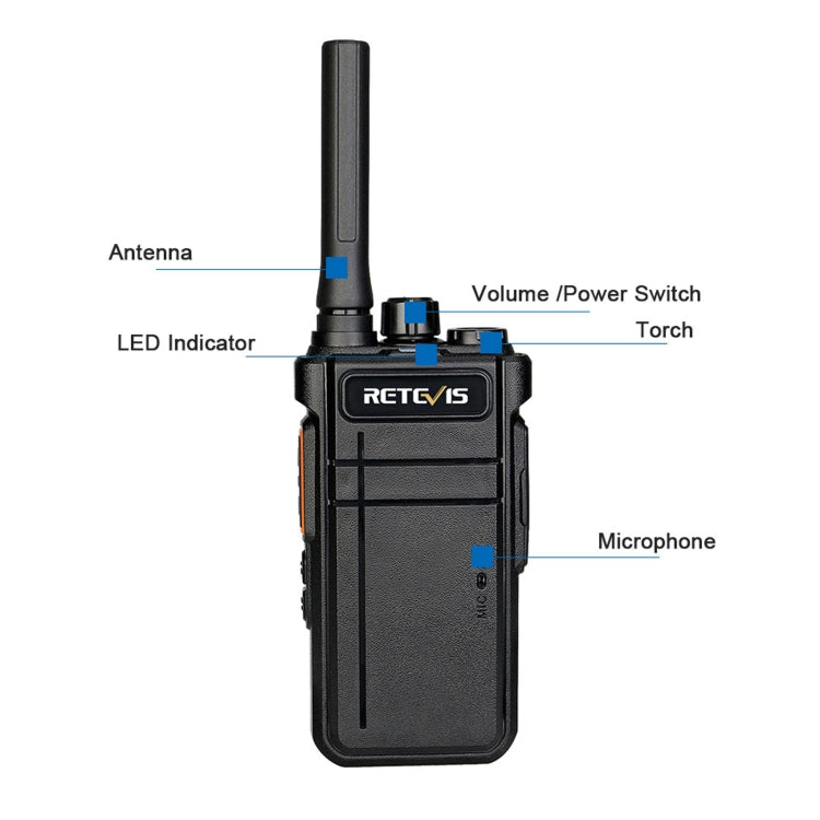 RETEVIS RB37 US Frequency 462.5625-467.7125MHz 22CHS FRS License-free Two Way Radio Handheld Bluetooth Walkie Talkie