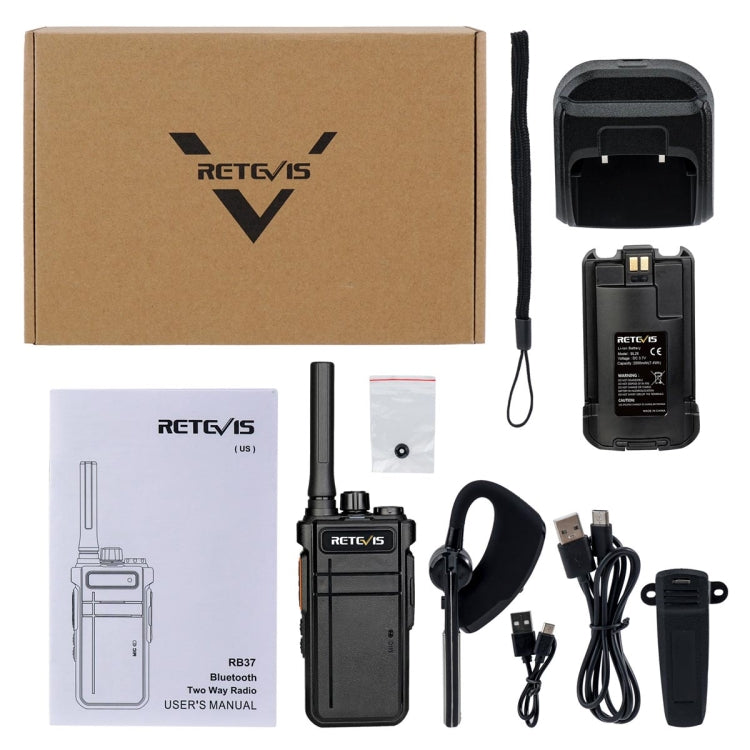 RETEVIS RB37 US Frequency 462.5625-467.7125MHz 22CHS FRS License-free Two Way Radio Handheld Bluetooth Walkie Talkie