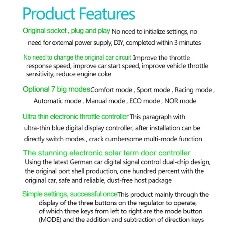 TROS 8-Drive Potent Booster Electronic Throttle Controller Speed Booster, Series 2