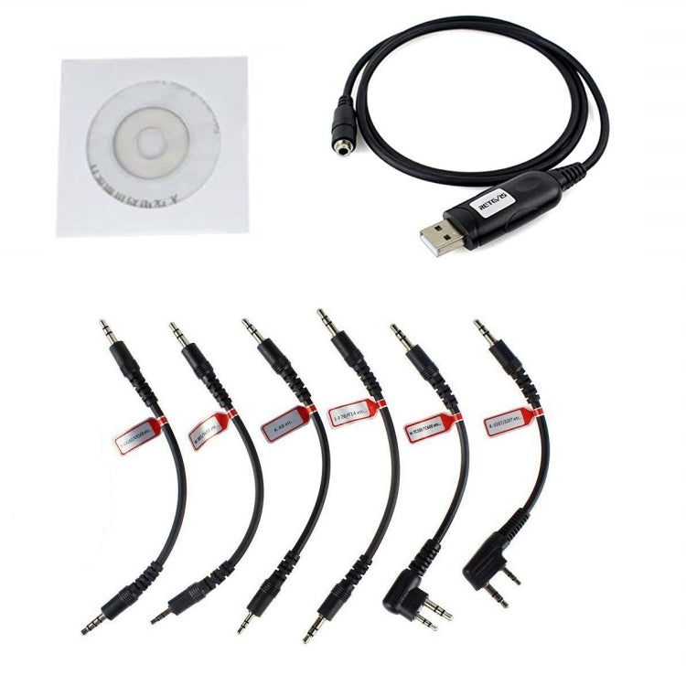 RETEVIS C9002 6 In 1 USB Program Programming Cable Adapter Write Frequency Line Set My Store