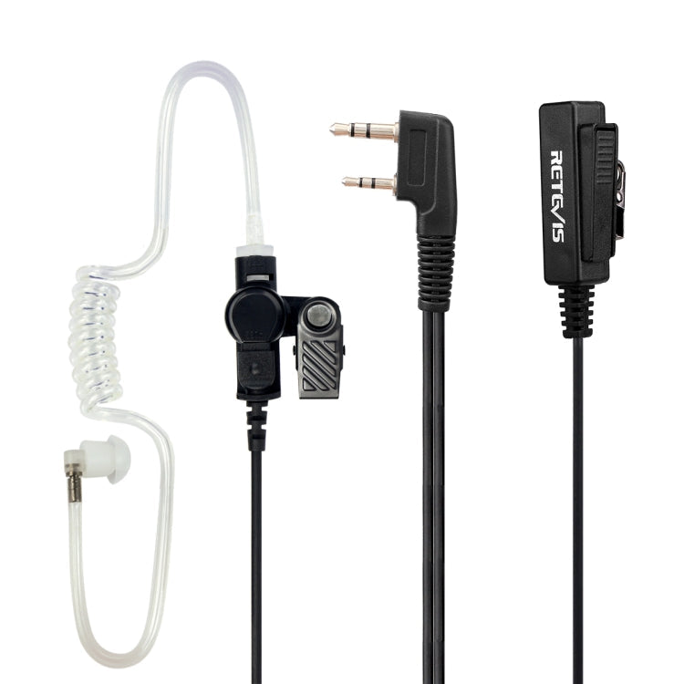 RETEVIS TK 2 Pin Long Clip Air Guide Covert Acoustic Tube Earpiece Speaker Microphone for H-777 / RT-5R / RT-5RV / RT-B6