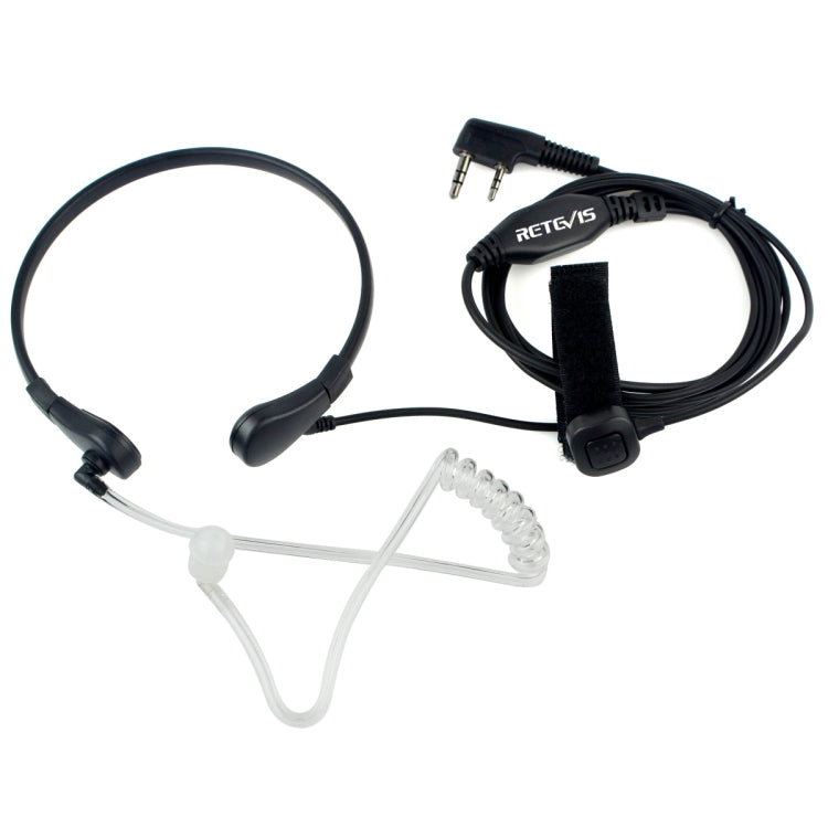 RETEVIS TK Throat PTT Covert Acoustic Tube Earphone Speaker Microphone for H-777 / RT-5R / RT-5RV / RT-B6