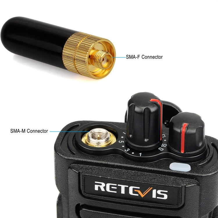 RETEVIS 805S SMA-F 136-174+400-480MHz Famale Dual Band Soft Antenna for H-777/RT-5R/RT-B6/RT-5RV/RT5