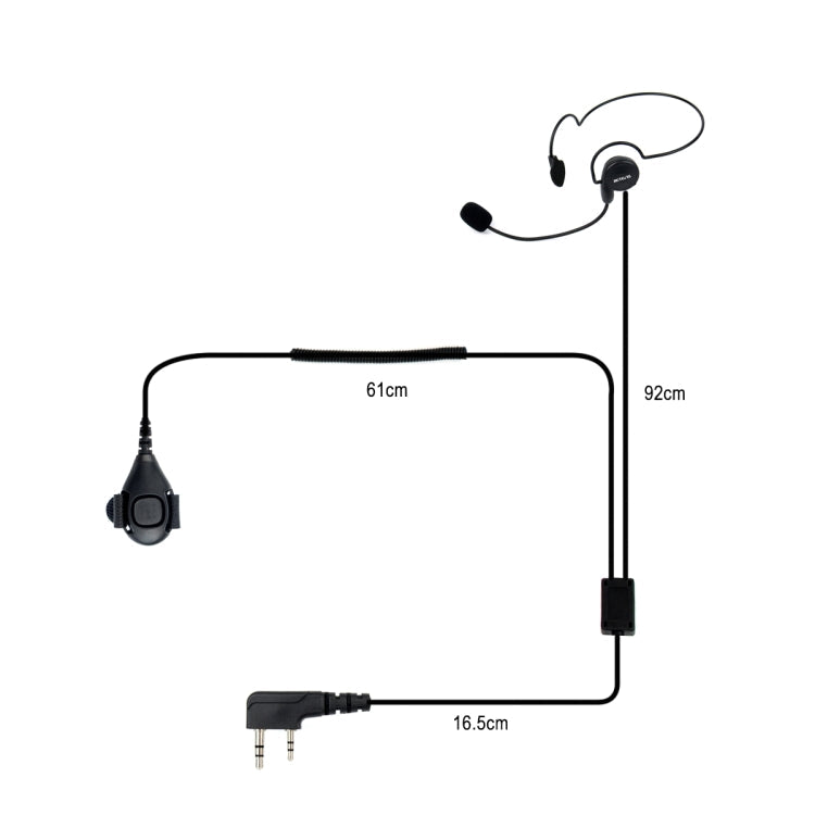 RETEVIS K-C2F 2 Pin PTT Finger Back-hanging Earphone Microphone for H-777/RT-5R/ 888s/UV5R My Store