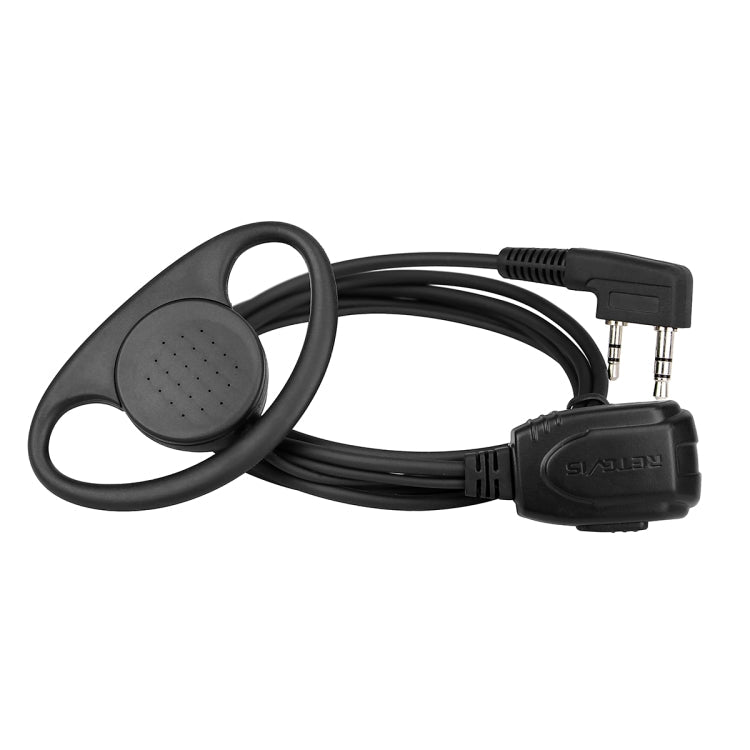 RETEVIS RE-3224 K 2 Pin D-type Earhook Earphone Microphone for H777/RT21/RT22/RT24/RT1/ RT3/RT81