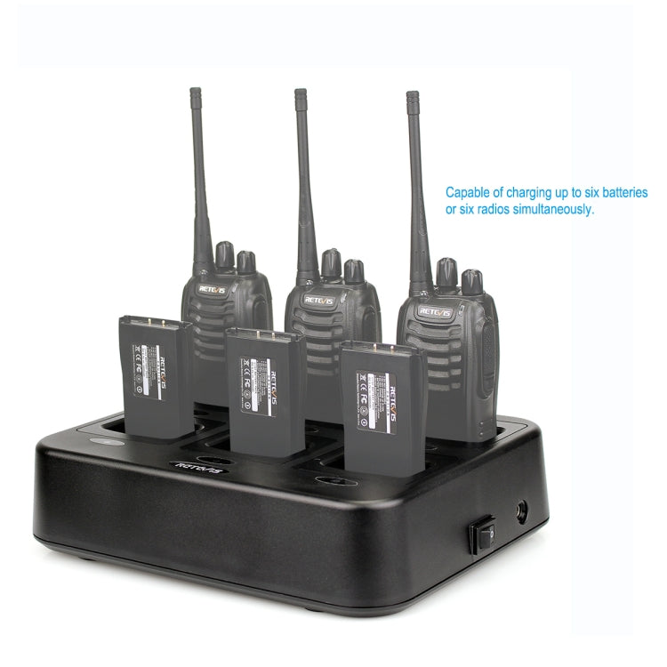 RETEVIS RTC777 Six-Way Walkie Talkie Charger for Retevis H777, Reluova