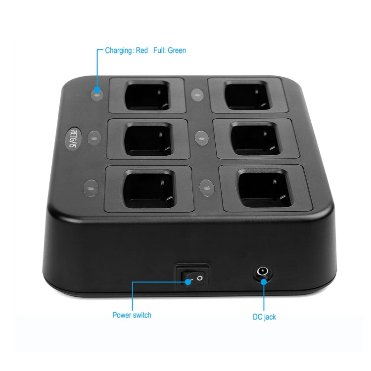 RETEVIS RTC777 Six-Way Walkie Talkie Charger for Retevis H777, Reluova