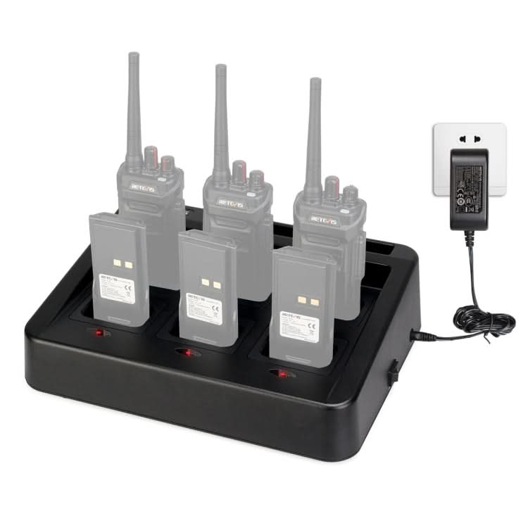 RETEVIS RTC48 Multi-function Interchangeable Slots Six-Way Walkie Talkie Charger for Retevis RT48/RT648 My Store