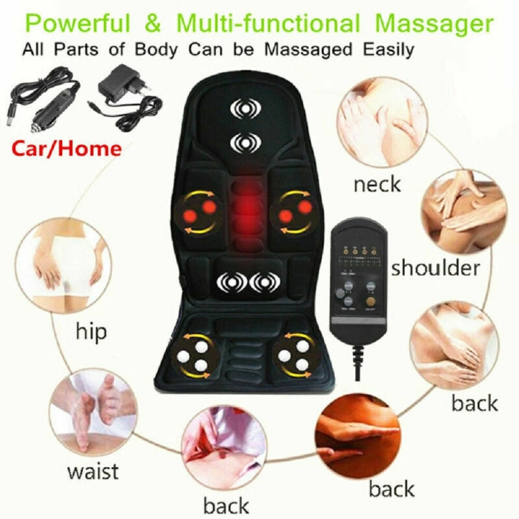 5 Massage Heads 8 Modes Car / Household Multifunctional Whole Body Cervical Massage Seat Cushion-Reluova