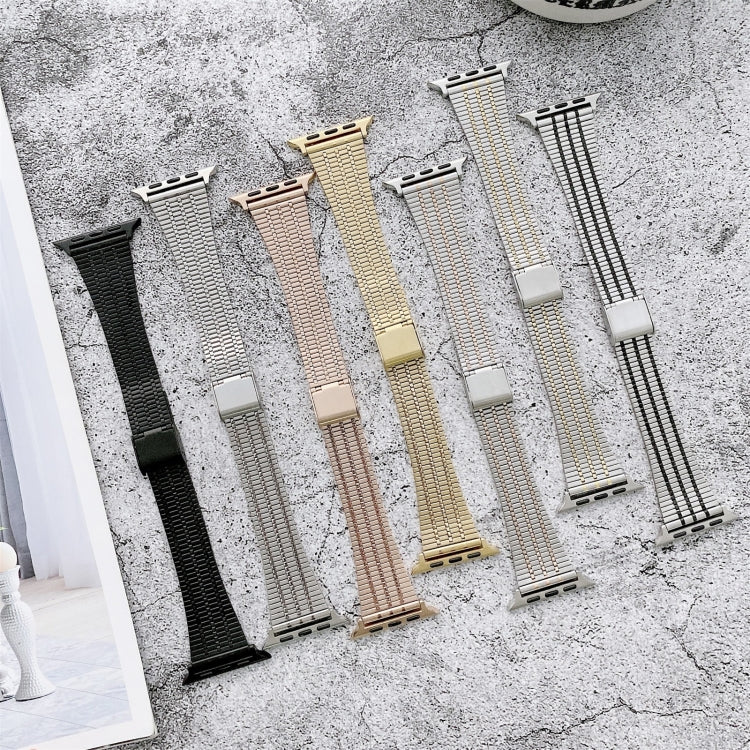 Color Matching Seven Beads Steel Replacement Strap Watchband